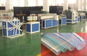 Quality PVC Fiber Enhancing Hose Extrusion Line / Corrugated PVC Pipe Production Line for sale