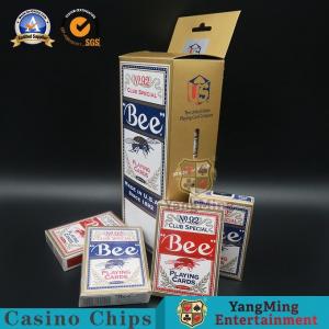 Quality Imported Black Core Bee Poker Card from the United States 310g Color Box in Red and Blue for sale