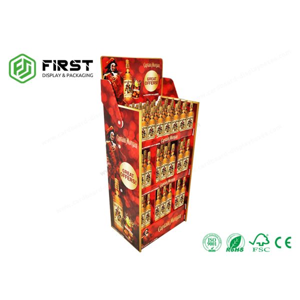 4C Color Printing Bespoke Promotion Customized Corrugated Floor Cardboard Display Stand